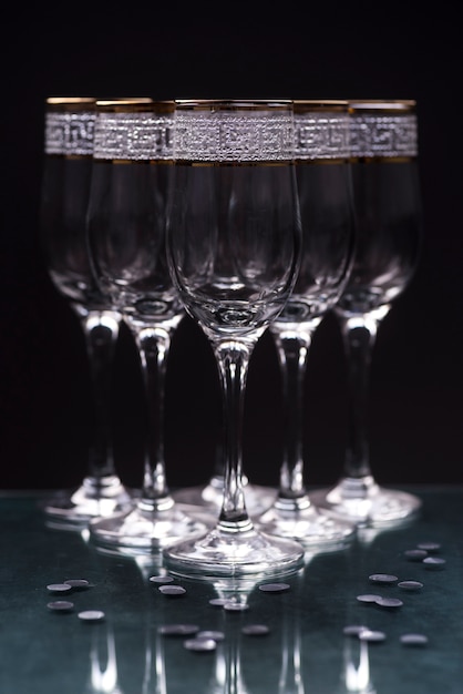 Crystal piece under candlelight