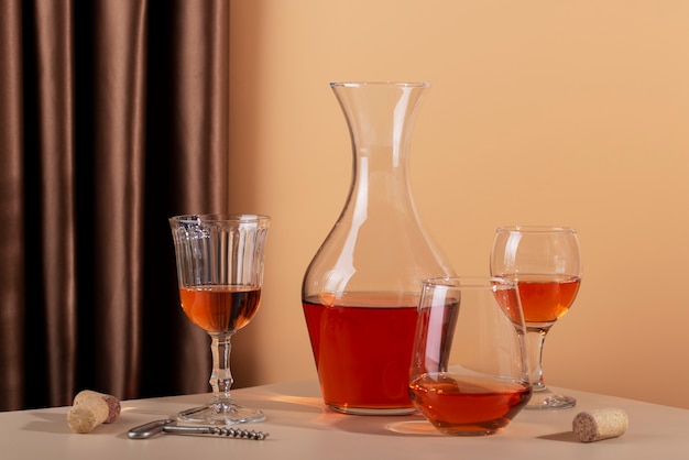 Stemware under warm interior light