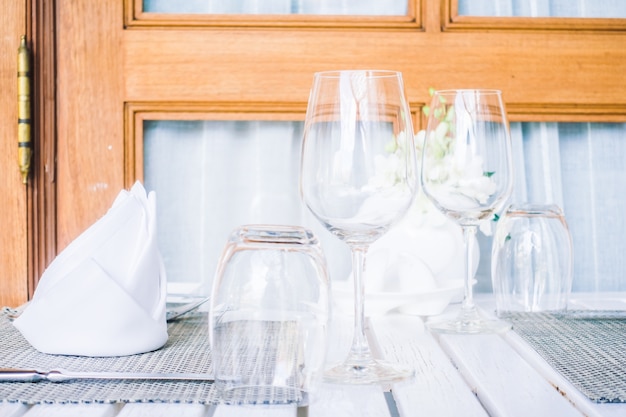 Stemware under daylight